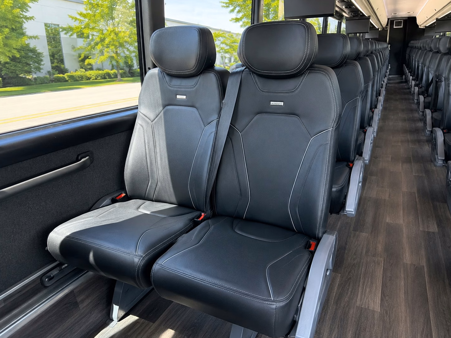 56 passenger charter bus interior